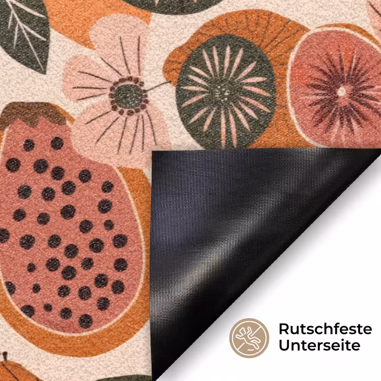 Papaja - Bloesem - Oranje Deurmat klein 898 -antislip_DE