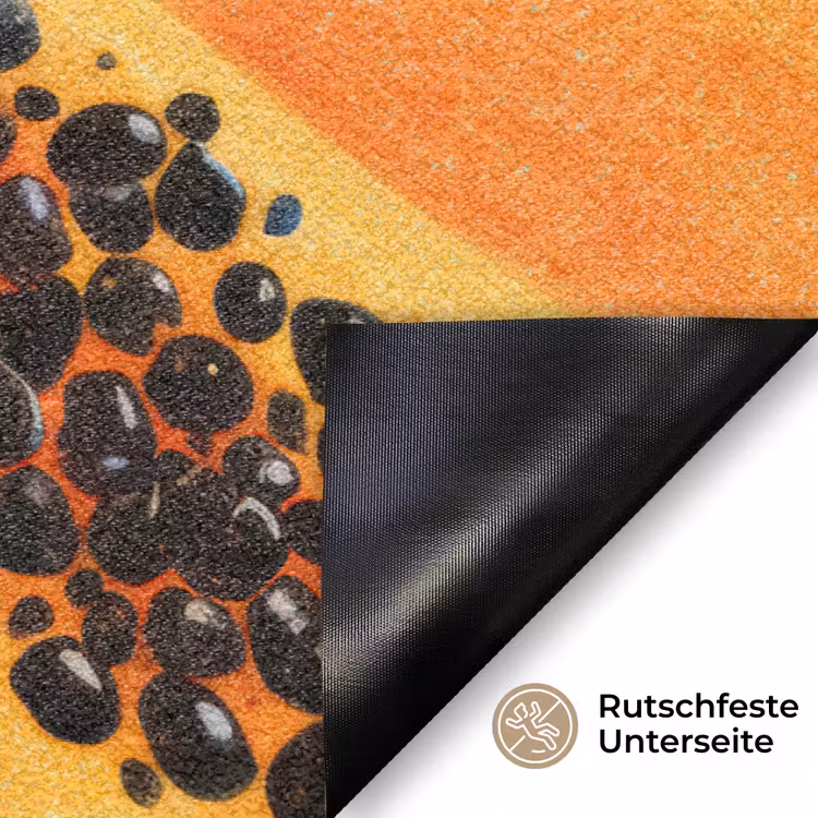 Papaja - Oranje - Topisch Deurmat klein -antislip_DE