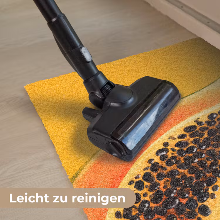 Papaja - Oranje - Topisch Deurmat klein -reinigen_DE