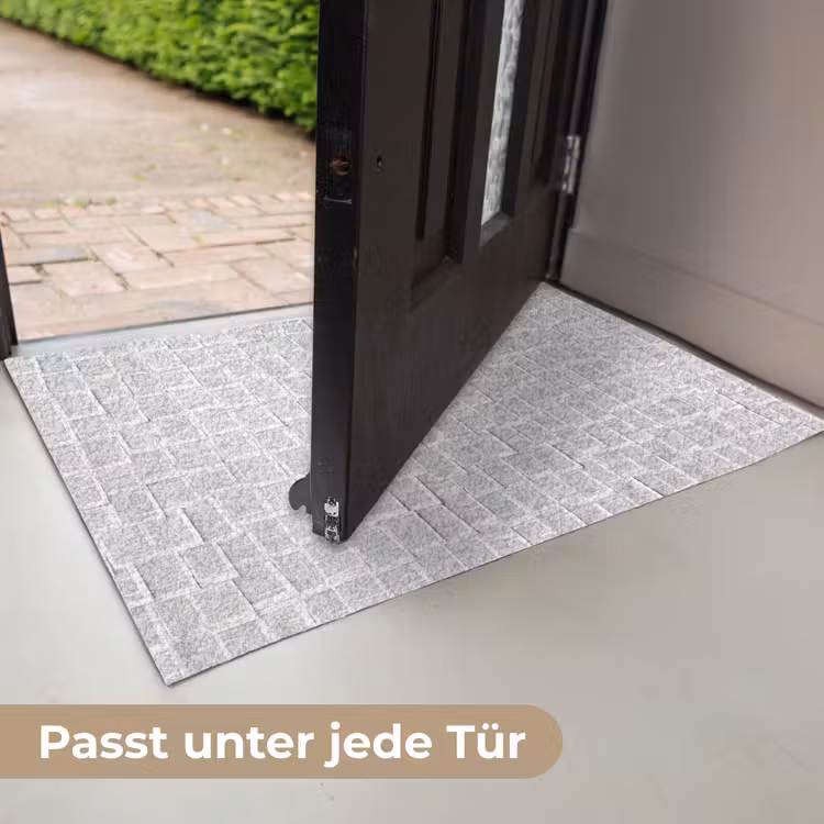 Papier - Overlappend - Textuur - Modern - Wit Deurmat klein -USP_DE