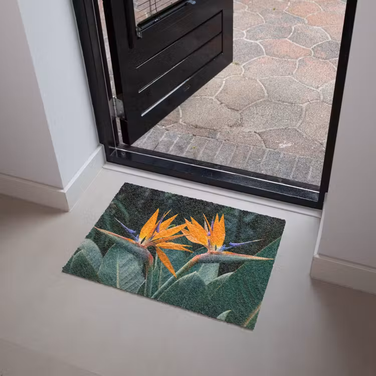 Paradijsvogel - Bloem - Exotisch Deurmat klein -sfeer5
