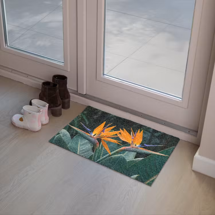Paradijsvogel - Bloem - Exotisch Deurmat klein -sfeer3