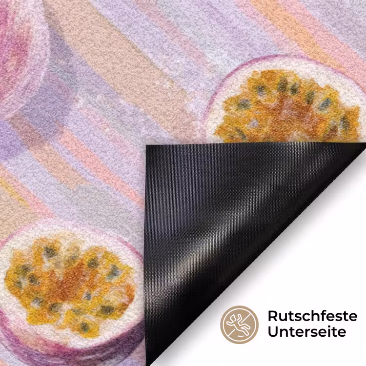 Passievrucht - Tropisch - Paars Deurmat klein 898 -antislip_DE