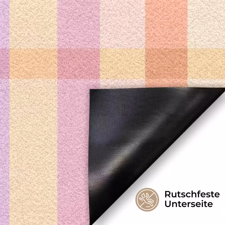 Pastel - uitpatroon - Geometrisch Deurmat klein 898 -antislip_DE