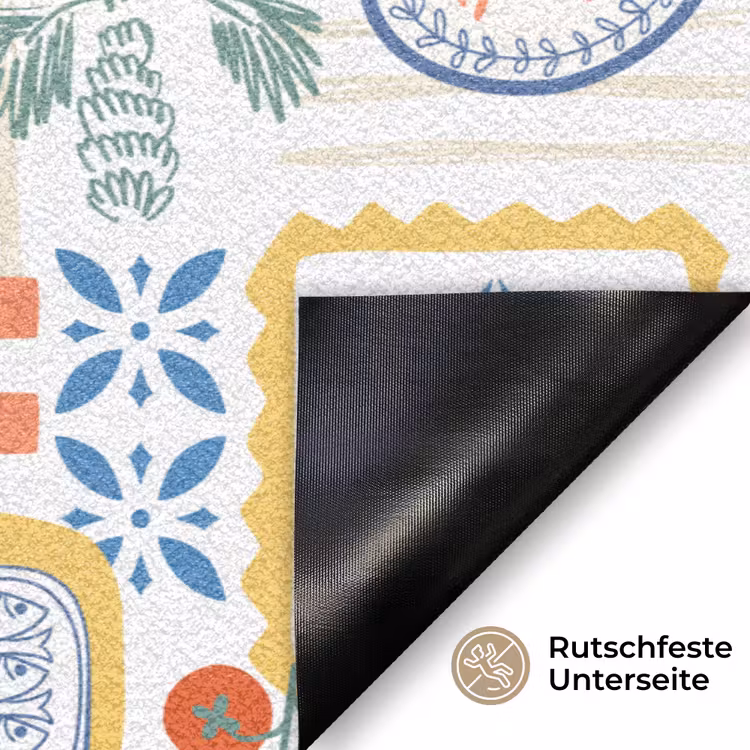 Patroon - Illustraties - Mediterraans Deurmat klein 898 -antislip_DE