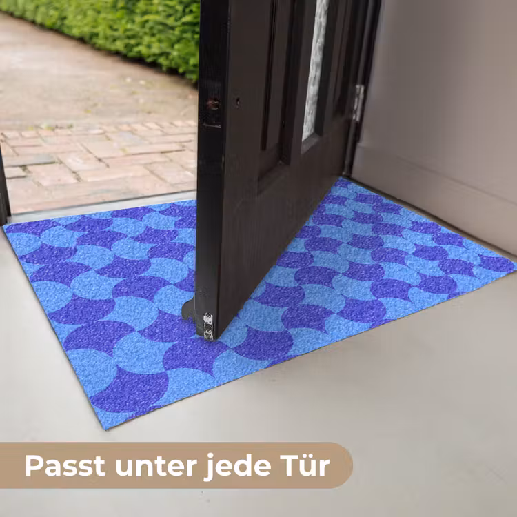 Blauw - Maanvlakken - Patroon Deurmat klein 898 -USP_DE