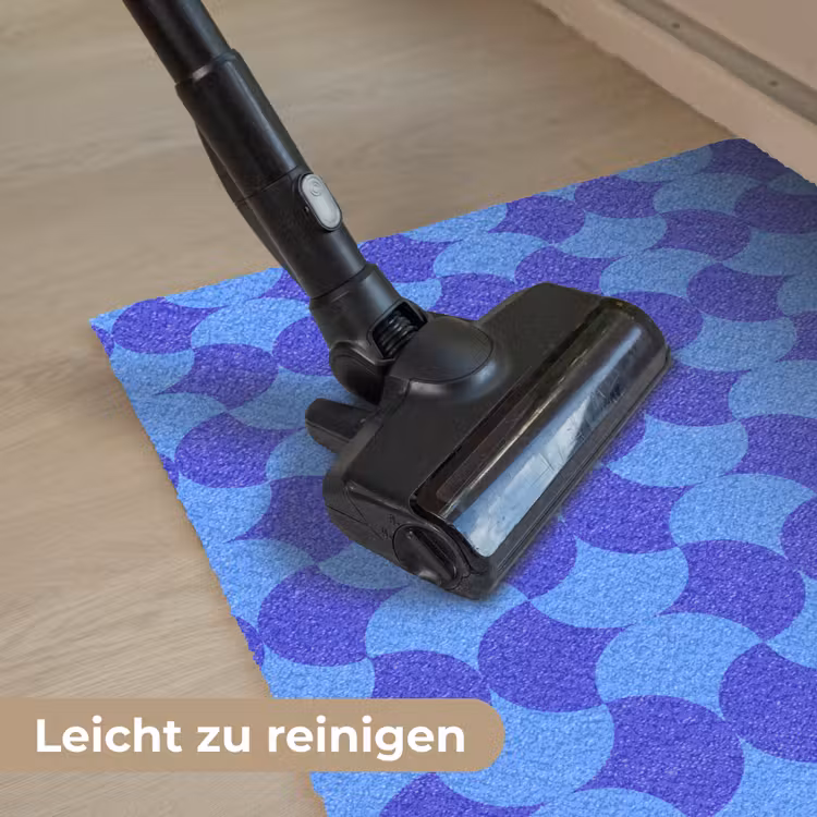 Blauw - Maanvlakken - Patroon Deurmat klein 898 -reinigen_DE