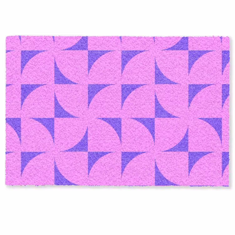 Kwadranten - Paars - Roze - Vierkanten Deurmat klein 898 -zkaufland3d