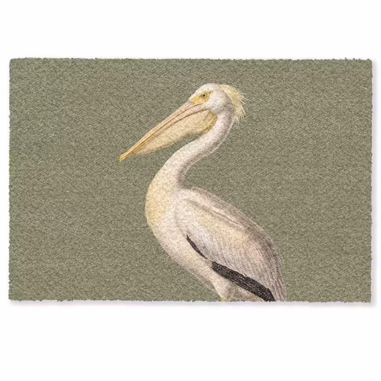 Pelikaan - Wit - Vogel - Klassiek - Natuur Deurmat klein -zkaufland3d