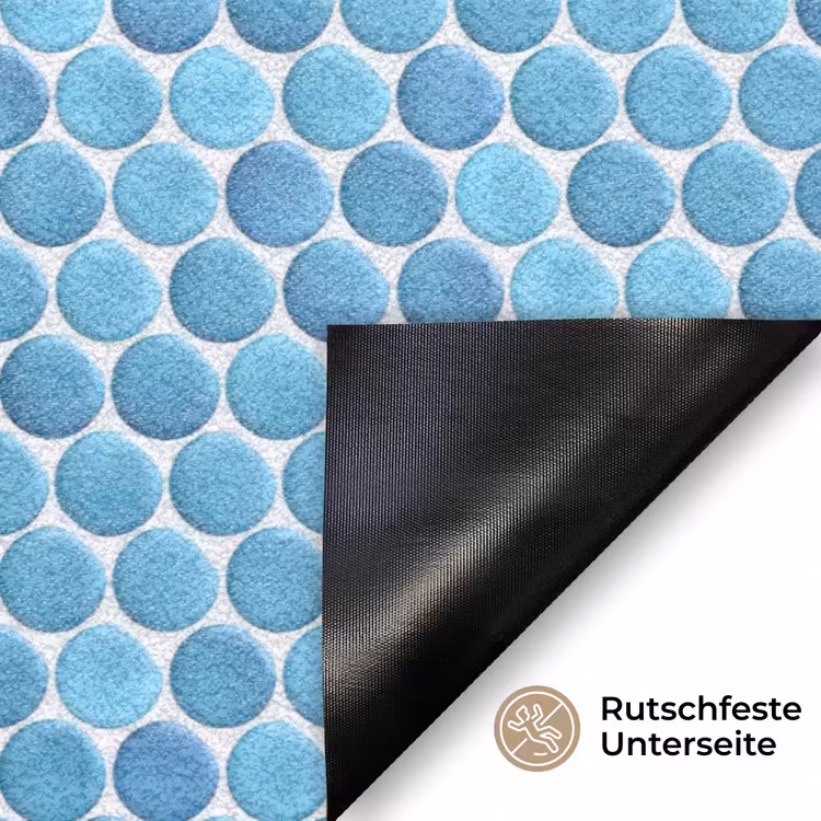 Penny - Mozaïek - Lichtblauw Deurmat klein 898 -antislip_DE
