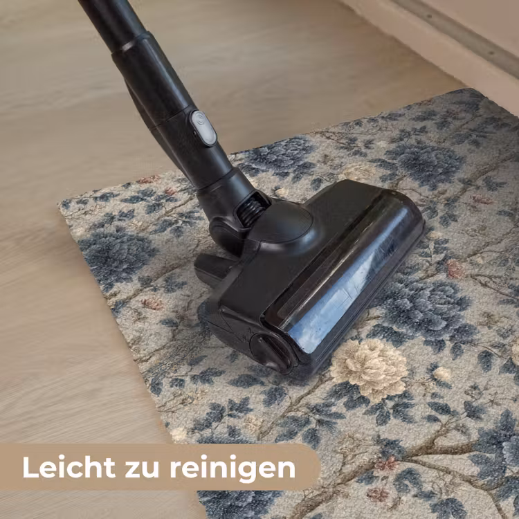 Pauw - Bloemen - Blauw Deurmat klein 898 -reinigen_DE