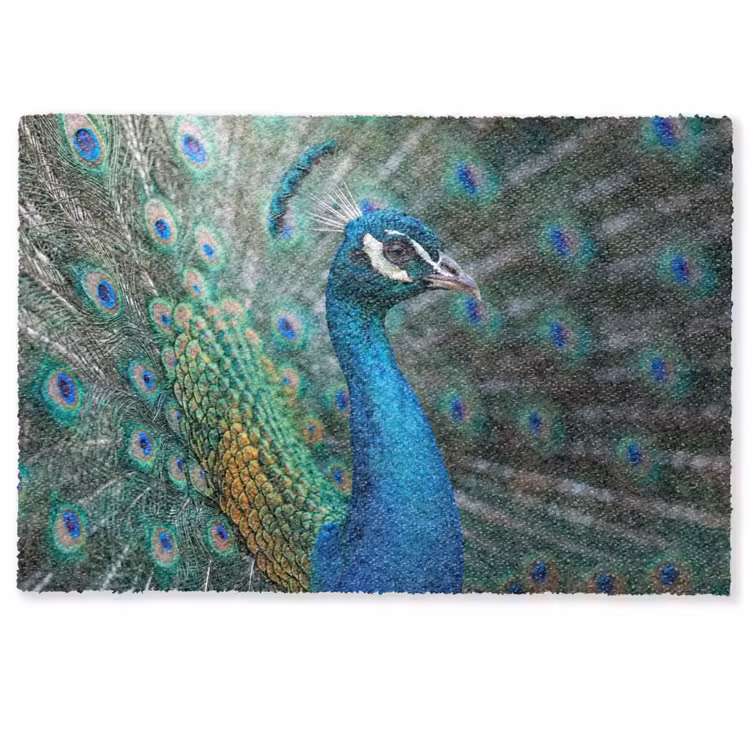 Pauw - Veren - Blauw Deurmat klein -zkaufland3d