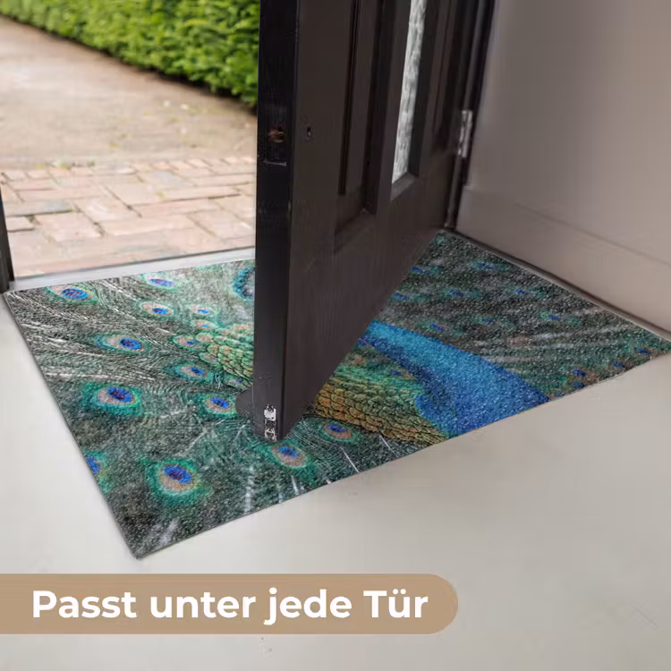 Pauw - Veren - Blauw Deurmat klein -USP_DE