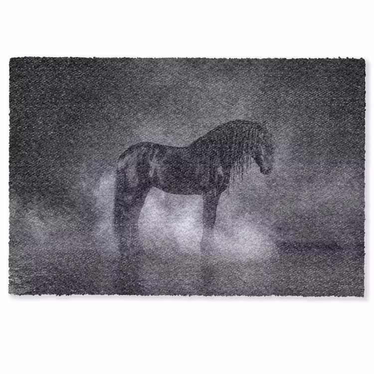 Paard - Magisch - Zwart Deurmat klein -zkaufland3d