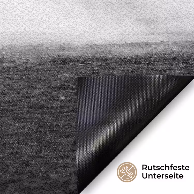 Paard - Ren - Stof - Zwart-wit - Dieren Deurmat klein -antislip_DE
