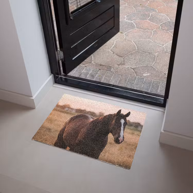 Paard - Zonsondergang - Bruin Deurmat klein -sfeer5