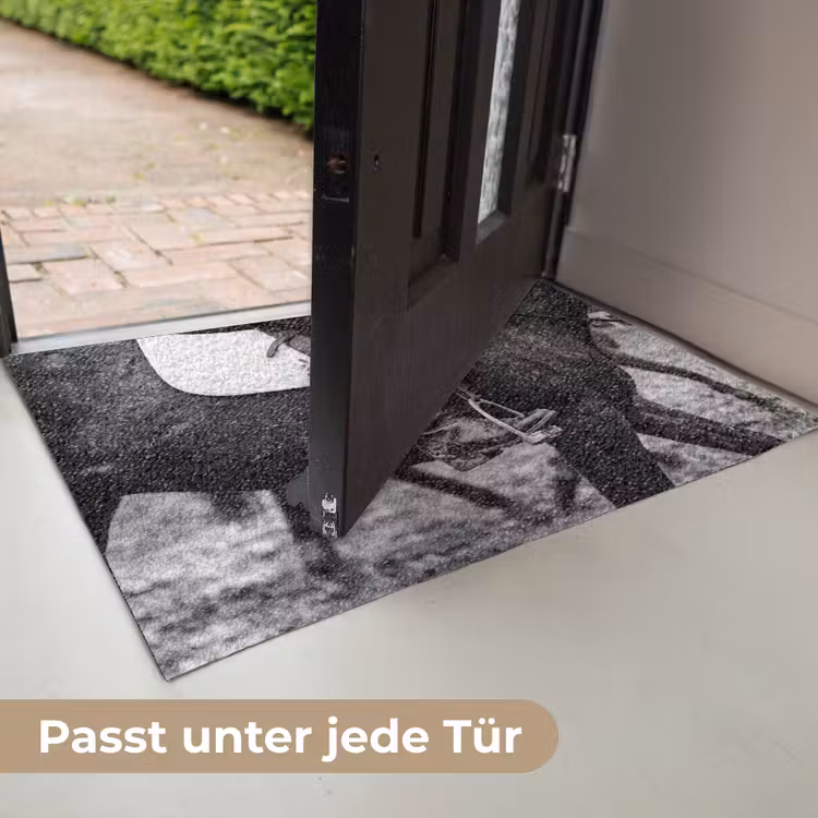Paard - Sport - Zwart - Wit Deurmat klein -USP_DE