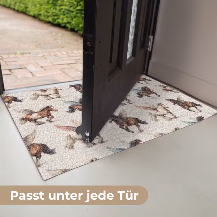 Paarden - Vleugels - Kleurrijk Deurmat klein 898 -USP_DE