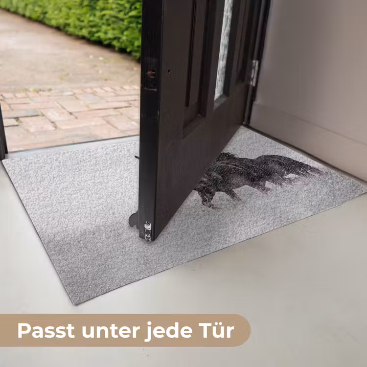 Paarden - Gras - Zwart - Wit Deurmat klein -USP_DE