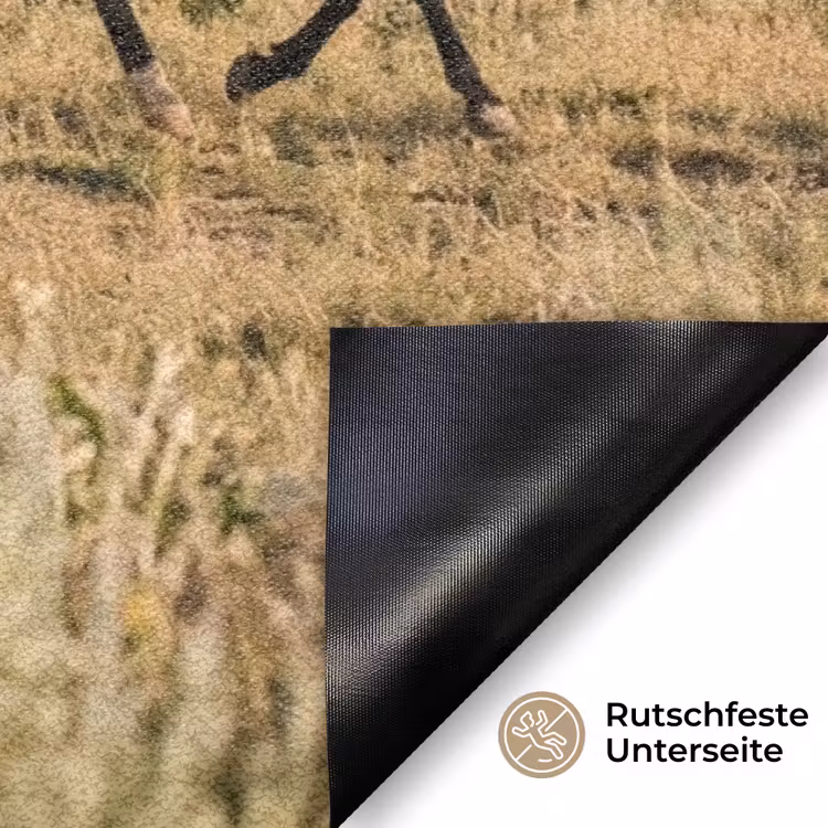 Paarden - Kudde - Bergen - Vrijheid - Wild Deurmat klein -antislip_DE