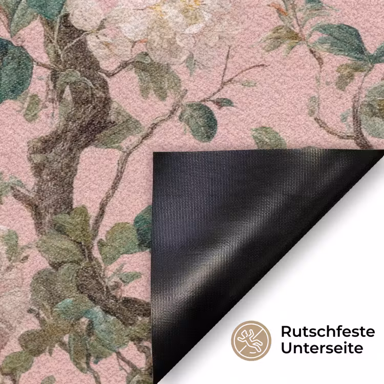 Pioenrozen - Botanisch - Vogel Deurmat klein 898 -antislip_DE