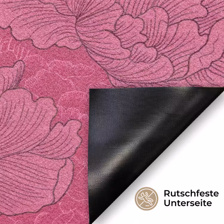 Pioenrozen - Energiek - Roze Deurmat klein 898 -antislip_DE