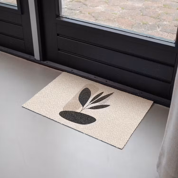 Plant - Beige - Japandi Deurmat klein -sfeer2