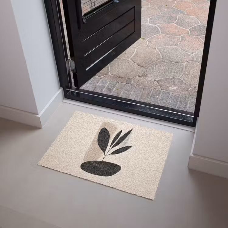 Plant - Beige - Japandi Deurmat klein -sfeer5