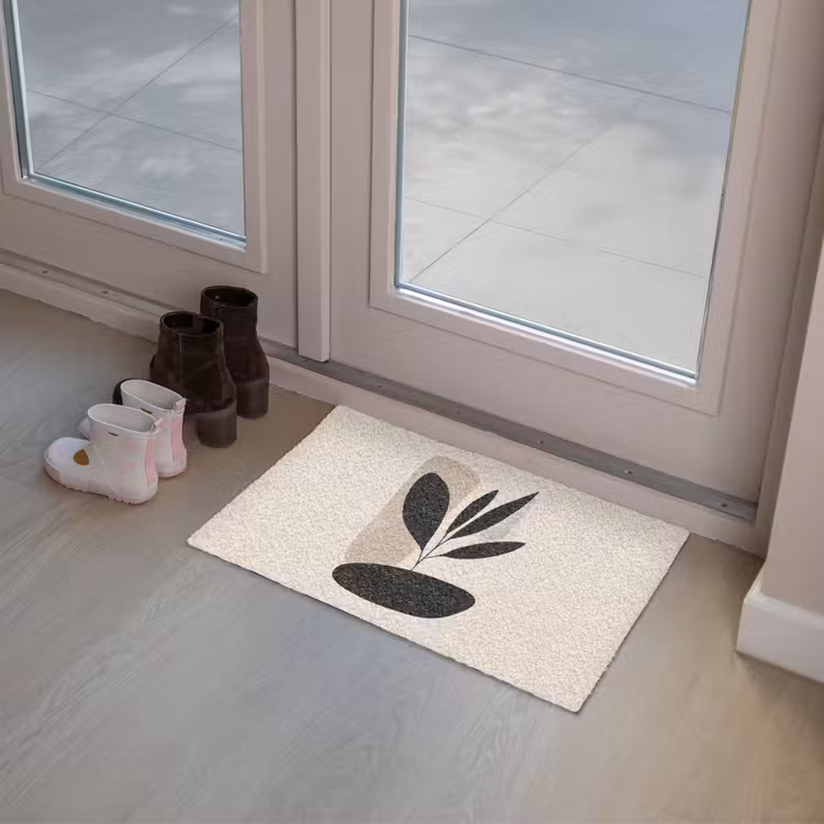 Plant - Beige - Japandi Deurmat klein -sfeer3