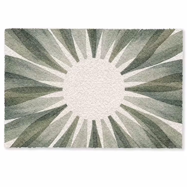 Planten - Abstract - Waterverf - Groen - Natuur Deurmat klein -zkaufland3d