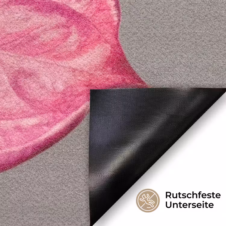 Planten - Anthurium - Groen - Roze Deurmat klein -antislip_DE