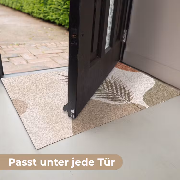 Planten - Bladeren - Abstract - Modern - Beige Deurmat klein -USP_DE