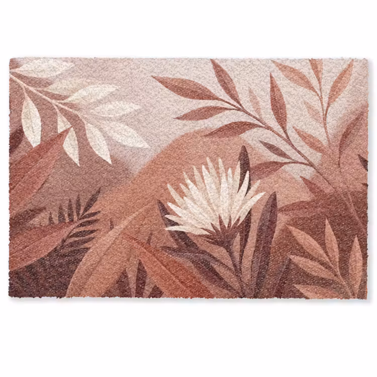 Planten - Bladeren - Botanisch - Modern - Bruin Deurmat klein -zkaufland3d