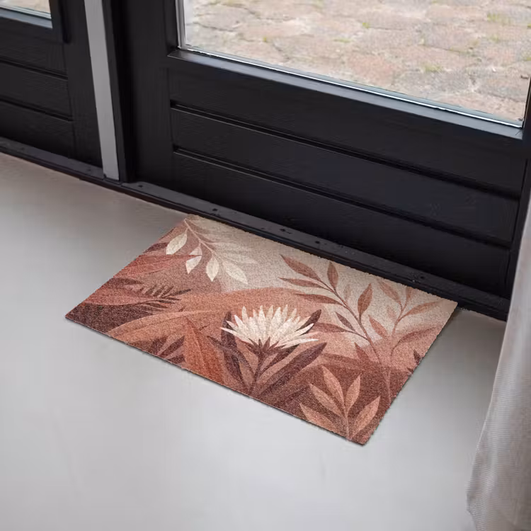 Planten - Bladeren - Botanisch - Modern - Bruin Deurmat klein -sfeer2
