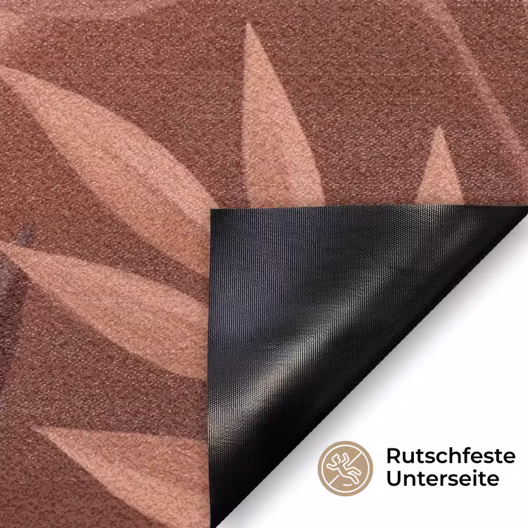 Planten - Bladeren - Botanisch - Modern - Bruin Deurmat klein -antislip_DE