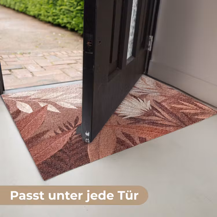 Planten - Bladeren - Botanisch - Modern - Bruin Deurmat klein -USP_DE