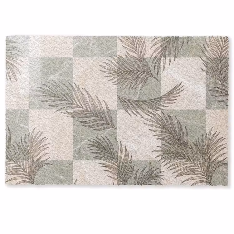 Planten - Bladeren - Marmer - Modern - Groen Deurmat klein -zkaufland3d