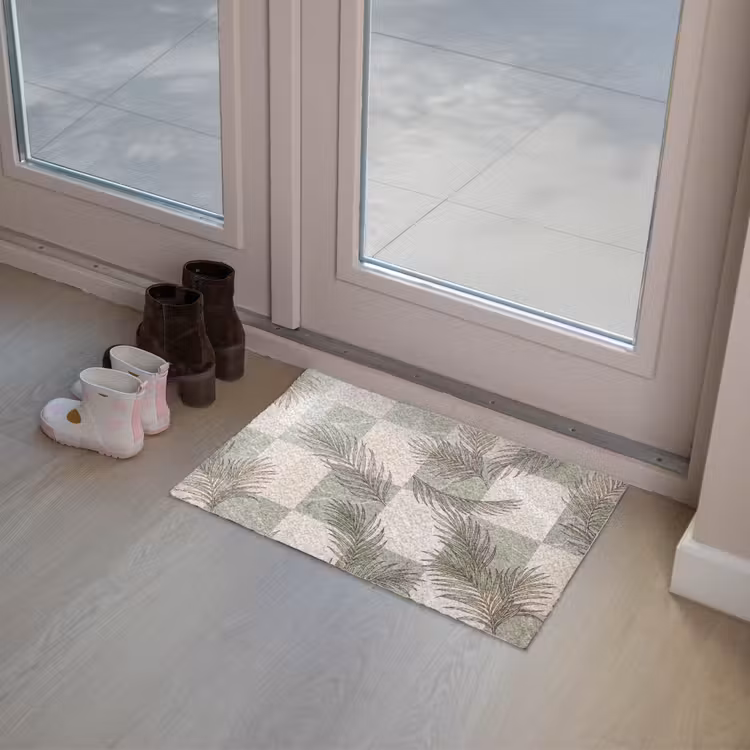 Planten - Bladeren - Marmer - Modern - Groen Deurmat klein -sfeer3