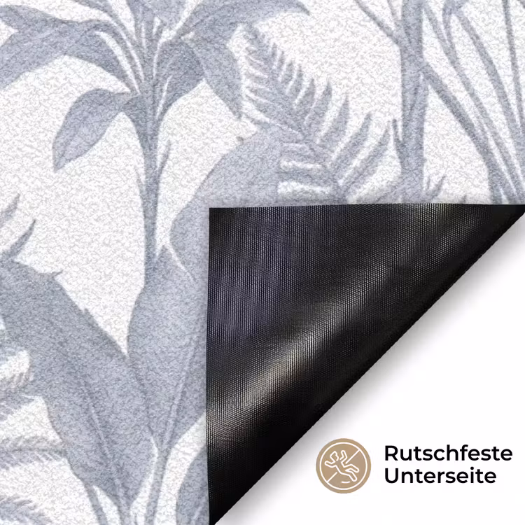 Planten - Bladeren - Natuur - Grijs Deurmat klein -antislip_DE