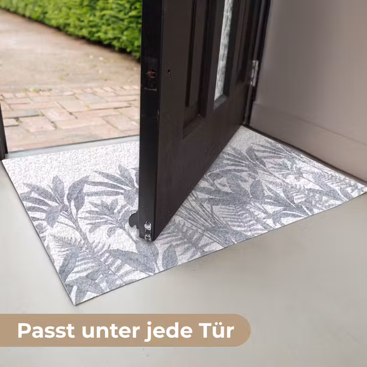 Planten - Bladeren - Natuur - Grijs Deurmat klein -USP_DE