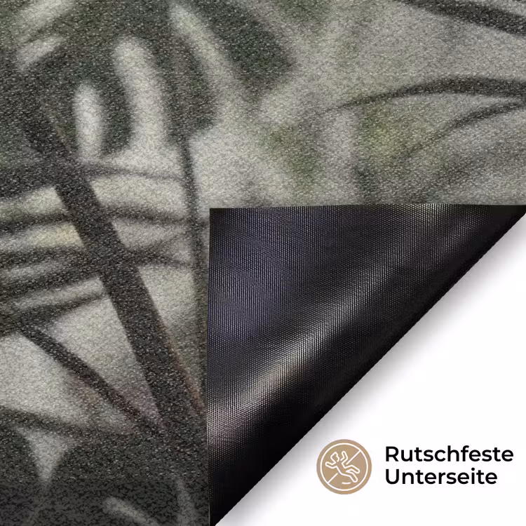 Planten - Bladeren - Natuur - Minimalistisch - Groen Deurmat klein -antislip_DE