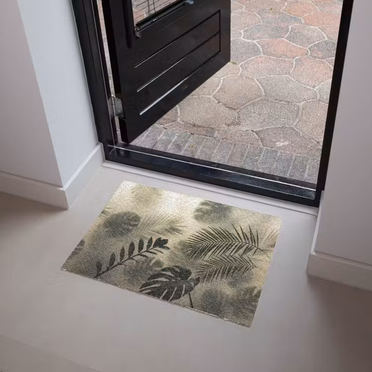 Planten - Bladeren - Schaduwen - Groen - Modern Deurmat klein -sfeer5