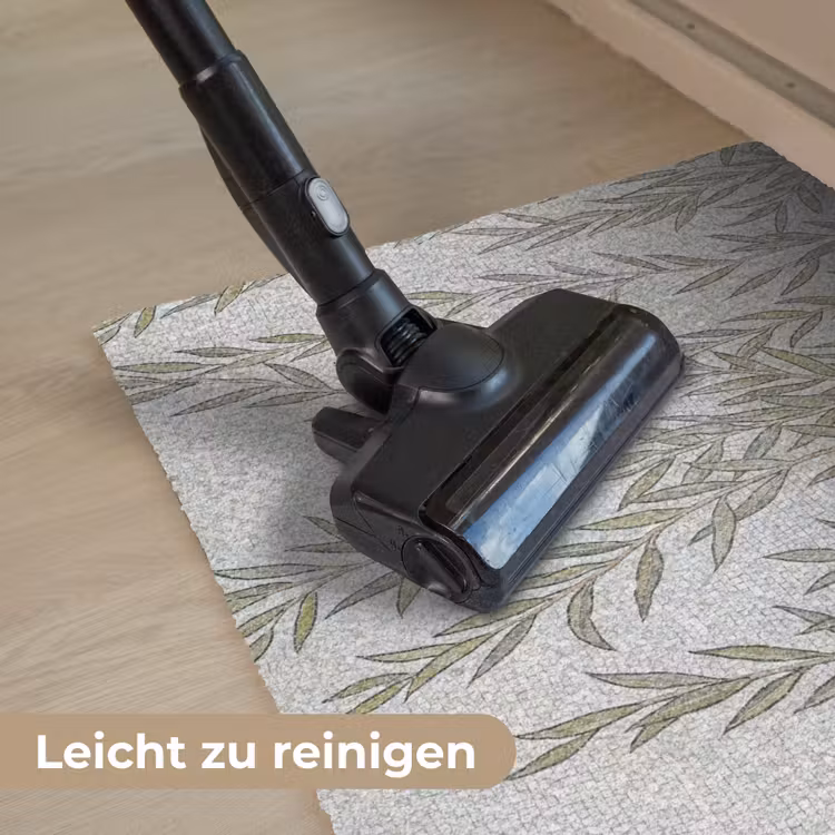Planten - Mozaïek - Patroon - Groen - Blauw Deurmat klein -reinigen_DE