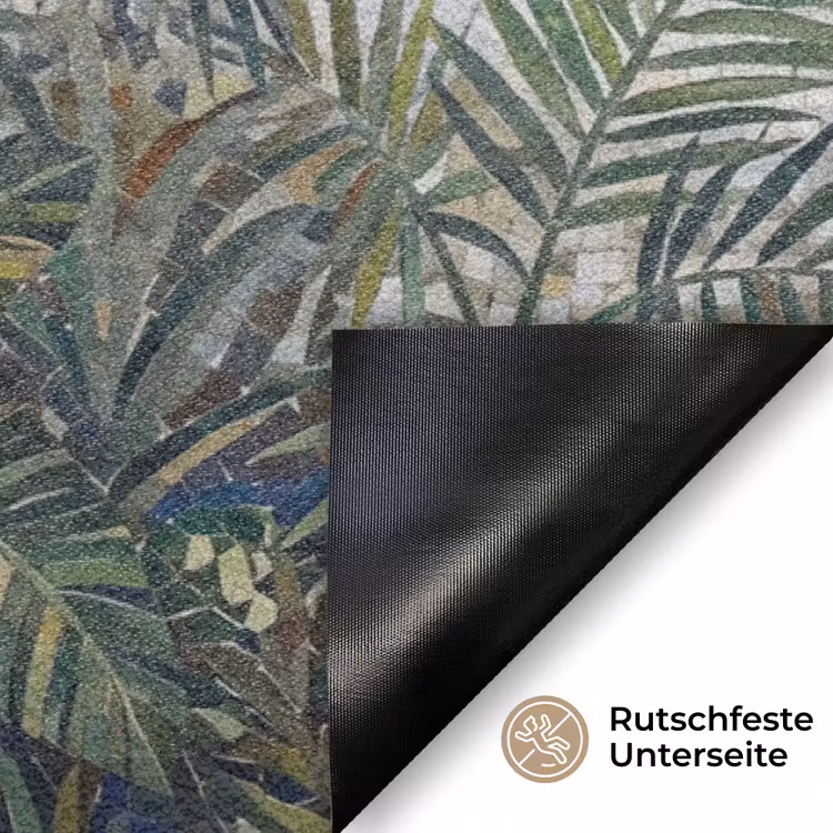 Planten - Tropisch - Mozaïek - Groen - Natuur Deurmat klein -antislip_DE