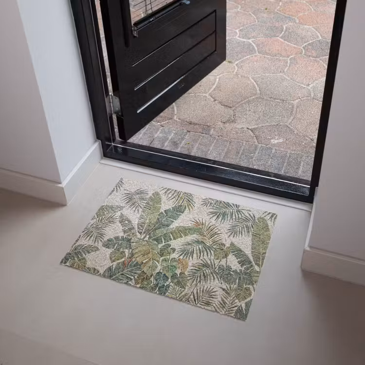 Planten - Tropisch - Mozaïek - Natuur - Groen Deurmat klein -sfeer5