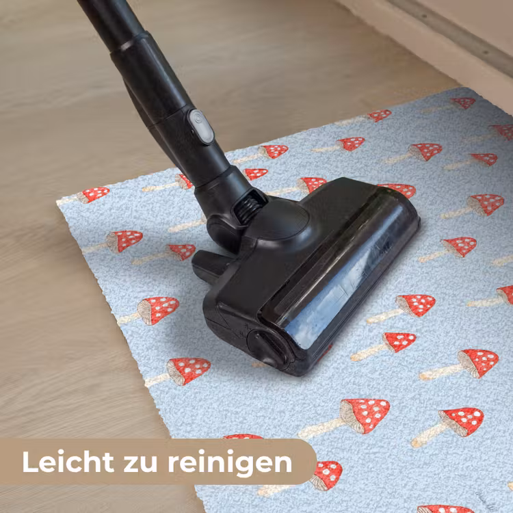 Paddenstoel -Sprookje - Blauw Deurmat klein 898 -reinigen_DE