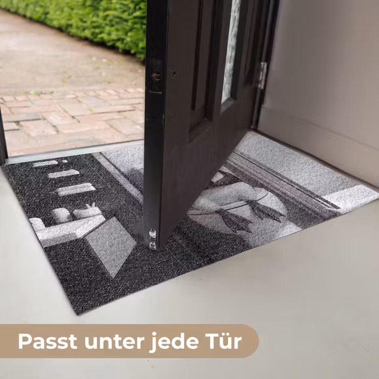 Pinguïn - Telefoon - Toilet - Zwart - Wit Deurmat klein -USP_DE