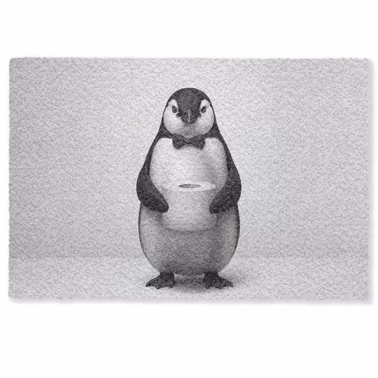 Pinguïn - WC rol - Wit Deurmat klein -zkaufland3d