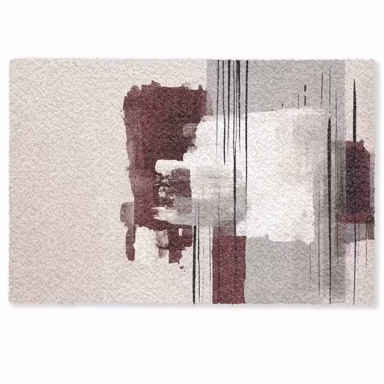 Penseelstreken - Abstract - Lijnen - Rood Deurmat klein -zkaufland3d