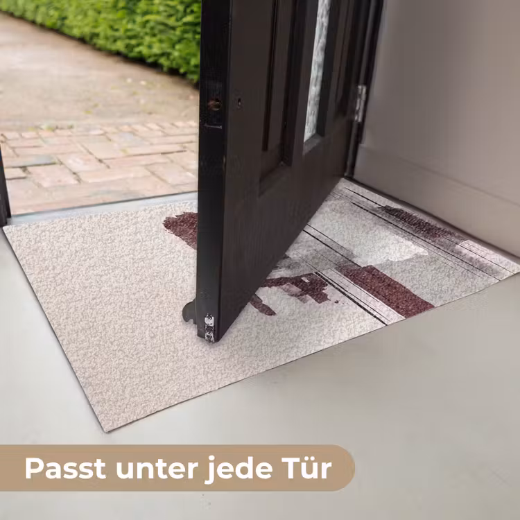 Penseelstreken - Abstract - Lijnen - Rood Deurmat klein -USP_DE